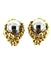 Boucles d'oreilles GILBERT ALBERT. Clips d'oreilles or jaune 18K et billes interchangeables 58 Facettes
