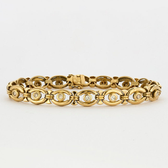 Bracelet Bracelet or jaune diamants 58 Facettes LP502/12