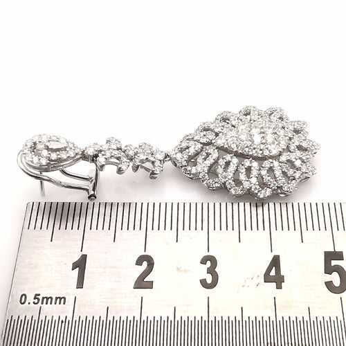 Boucles d'oreilles Boucles d'oreilles or blanc & diamants 58 Facettes
