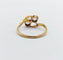 Bague Toi et Moi ancienne en or 18k et diamants taille ancienne