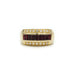 Bague Bague or jaune diamants rubis 58 Facettes 240289R