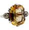 Bague 56.5 Ancienne bague or jaune et argent, citrine, diamants taille ancienne (circa 1880) 58 Facettes A05831