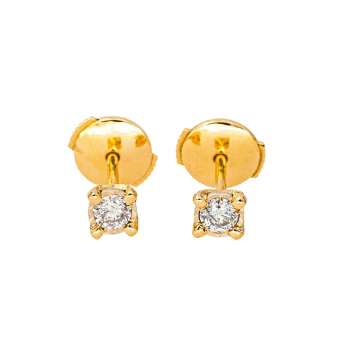 Boucles d'oreilles Boucles d'oreilles Puces Or jaune Diamant 58 Facettes 4311410CN