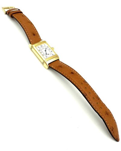 Montre JEAGER_LECOULTRE. Collection "REVERSO DUETTO", montre de dame en or jaune 58 Facettes