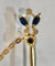 Broche Élégante broche épinglé or jaune saphirs et diamants 58 Facettes