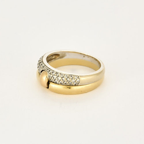 Bague 60 A.ROURE - « CHUT….JE T'AIME » - Bague ouvrante trois ors et diamants 58 Facettes SQU3655