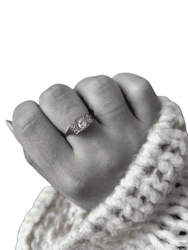Bague 59 Anello con Diamanti 58 Facettes