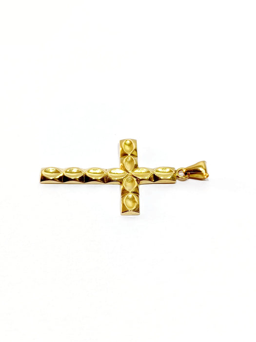 Pendentif Croix en or jaune 58 Facettes