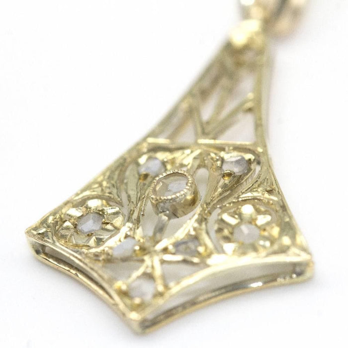 Pendentif Pendentif 1900 en or jaune et diamants 58 Facettes D362747JC