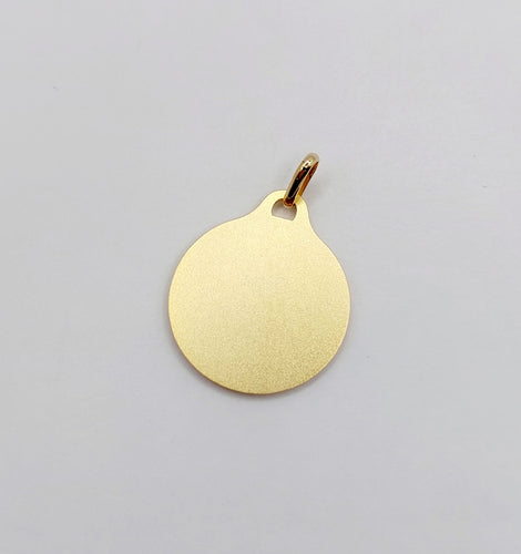 AUGIS - Pendentif médaille d'amour or  "+ qu'hier - que demain" - L'Essentielle bleue