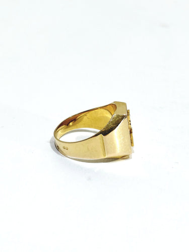 Bague 55 Chevalière En Or "Eh" 58 Facettes