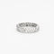 Bague 54 Alliance en or gris ornée de diamants 58 Facettes GS5