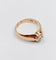 Bague 55 Bague jonc antique or rose 14k diamant taille ancienne 0,30 carats (circa 1906) 58 Facettes A06289