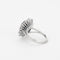 Bague 52 BAGUE MARGUERITE SAPHIR ENTOURAGE DIAMANTS EN OR GRIS 18K 58 Facettes