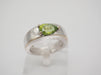 Ring 58 Peridot white gold ring 58 Facettes