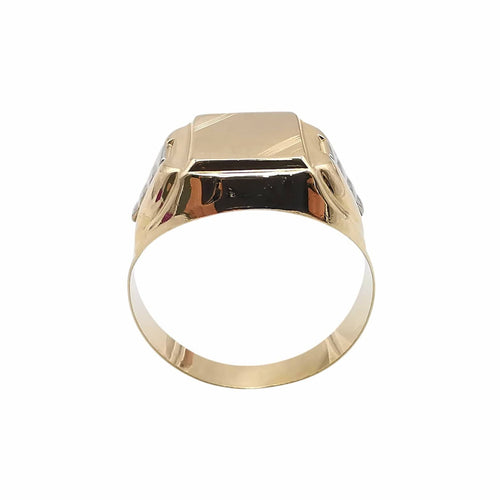 Bague 68 Bague chevalière en or 18 carats 58 Facettes