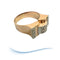 Bague Bague Tank ancienne "pont à livre ouvert "des années 40-50 Diamants Or 18 K 58 Facettes AA 1700