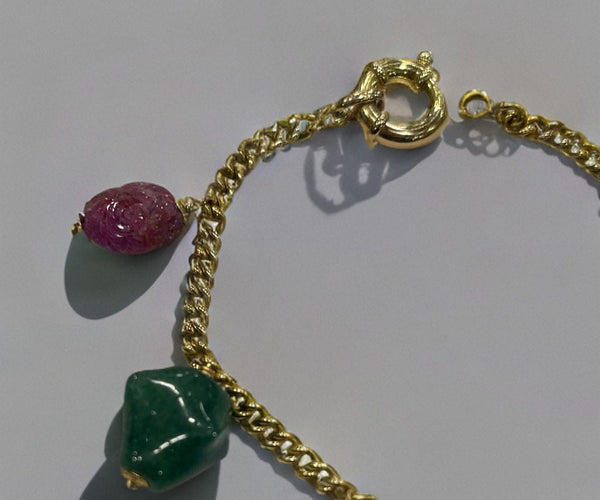 Bracelet Gourmette or jaune Les 6 Précieuses 58 Facettes LP895/15