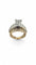 Bague 55 Bague en or bicolore 14 carats et diamants naturels 58 Facettes