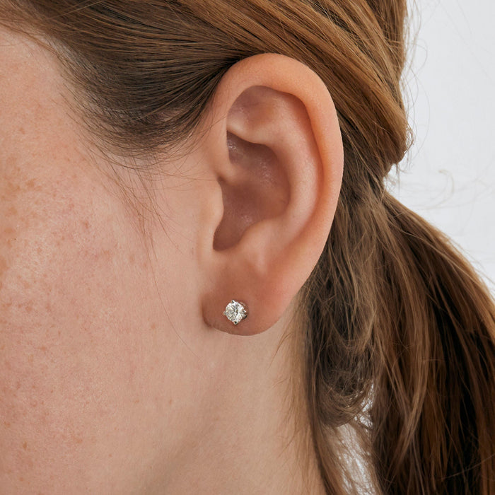 Boucles d'oreilles en or blanc diamants
