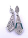 Boucles d'oreilles Boucles d'oreilles en or blanc, diamants et émail vert 58 Facettes