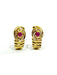 Boucles d'oreilles Paire de boucle d'oreille or, rubis et diamants 58 Facettes