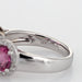Ring 53 Amethyst Pink Tourmaline Diamond Trilogy Estate Ring 58 Facettes G12651