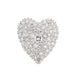 2ct Diamond Heart Pendant Vintage Platinum Pavé Set Estate Mid Century Jewelry 58 Facettes G13152