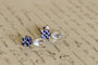 Boucles d'oreilles Boucles d'oreilles en or blanc, tanzanite et pierre de lune 58 Facettes