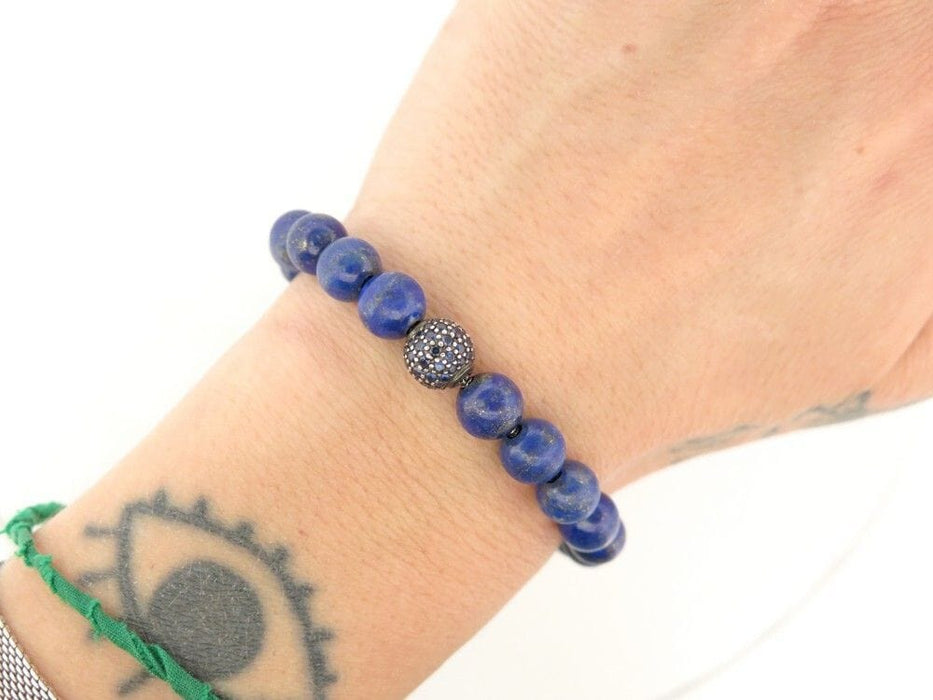 Bracelet bracelet DAVID YURMAN spiritual beads lapis lazuli saphirs argent 58 Facettes 260548