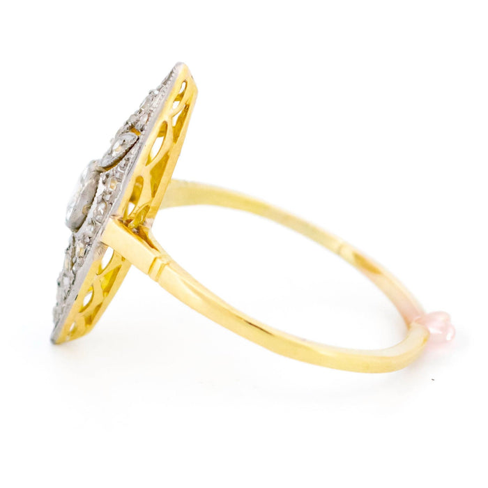 Bague 56 Bague en diamant de forme marquise 14 carats 58 Facettes 23FC338B6F1A4395990D953B69024761