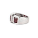 Bague 53 Bague or blanc diamants et rubis 58 Facettes BO/230061/