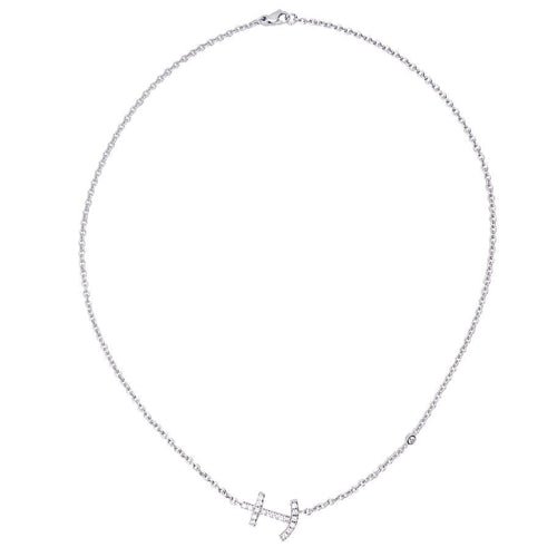 Collier Collier or blanc et diamants. 58 Facettes 33429