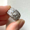 Bague 55 Bague bandeau or gris, diamants 58 Facettes REF2549-317