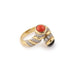 Bague 54 Kutchinsky - Bague Toi & Moi Corail Onyx Diamants Or Jaune 58 Facettes BS172