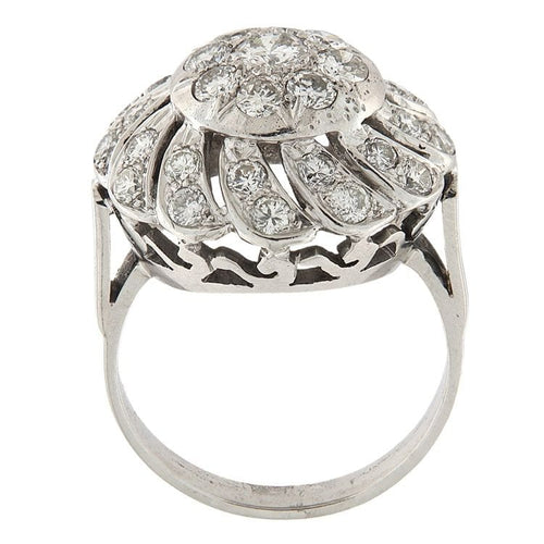 Bague 55 Bague en or blanc avec diamants de 2,23 ct 58 Facettes G3811