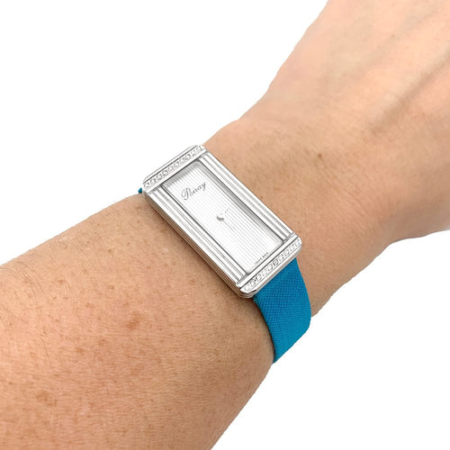 Montre Montre Poiray, "Ma Première Allongée", acier, diamants. 58 Facettes 33332