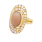 Bague 53 Bague, or jaune, corail et diamants 58 Facettes 34034