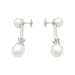 Boucles d'oreilles Boucles d'oreilles perles, diamants, platine, or blanc. 58 Facettes 33846