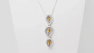 Collier Collier en or blanc, citrine et diamants 58 Facettes 32805b