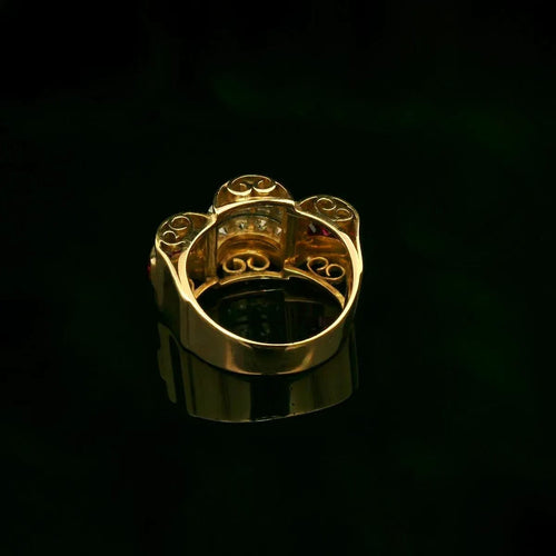 Diamond Tank ring circa 1940 58 Facettes