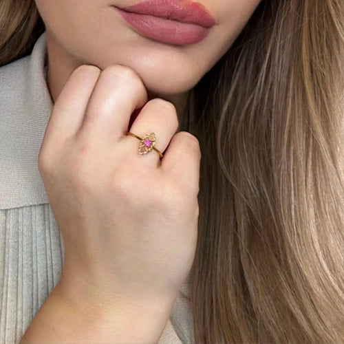 Bague Bague Or jaune et rubis 58 Facettes 72-GS38396-2