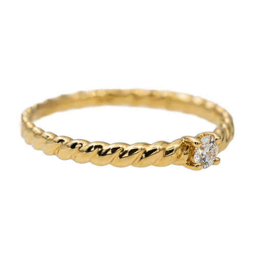 Bague 54.5 Bague Solitaire Or jaune Diamant 58 Facettes 2899070CN