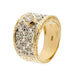 Bague 57 Bague 2 anneaux en or avec diamants 58 Facettes 35254