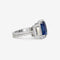 Bague Bague octogonale en saphir bleu de 3,23 carats GRS 58 Facettes R817