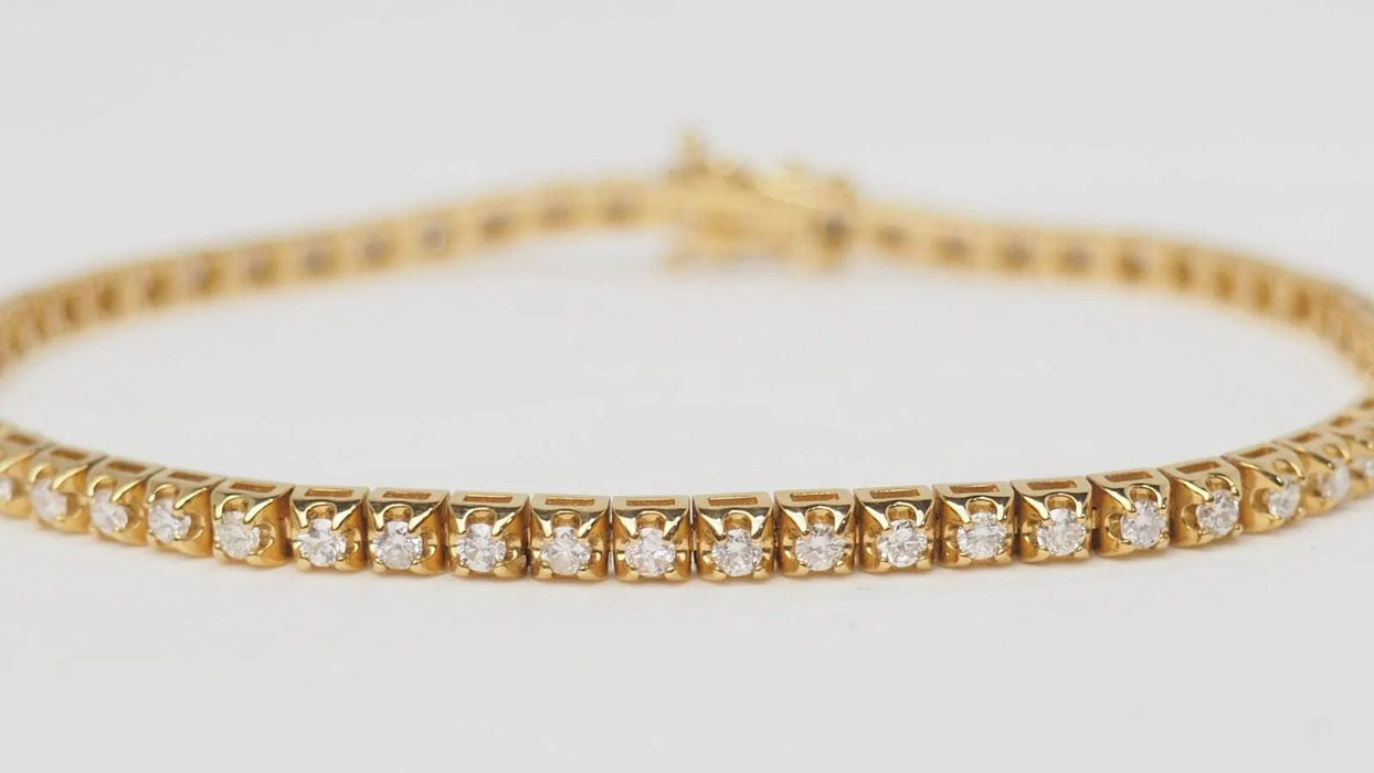 Bracelet Bracelet rivière en or jaune et diamants 1,50ct 58 Facettes 32843