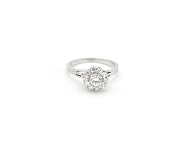 Bague Bague en or blanc avec diamants totalisant 0,45 ct 58 Facettes