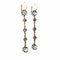 Boucles d'oreilles Boucles d'oreilles pendantes en or antique, platine et argent avec diamants 58 Facettes
