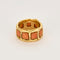 Bague 55 Bague jonc or jaune et corail 58 Facettes ALE4173