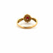 Ring 53 Pompadour Ring Yellow Gold Ruby and Diamonds 58 Facettes 43-GS35910-01